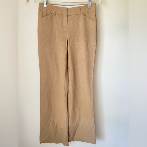 Theory Pants Women’s 2 Wool Trousers Wide Leg Low Rise Y2K Vintage Office Siren - Picture 1 of 10